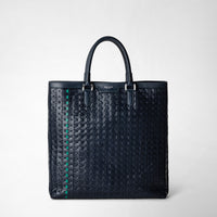 VERTICAL TOTE BAG IN MOSAICO Navy Blue