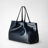 Secret tote bag in mosaico - navy blue