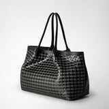Secret tote bag in mosaico - black/asphalt