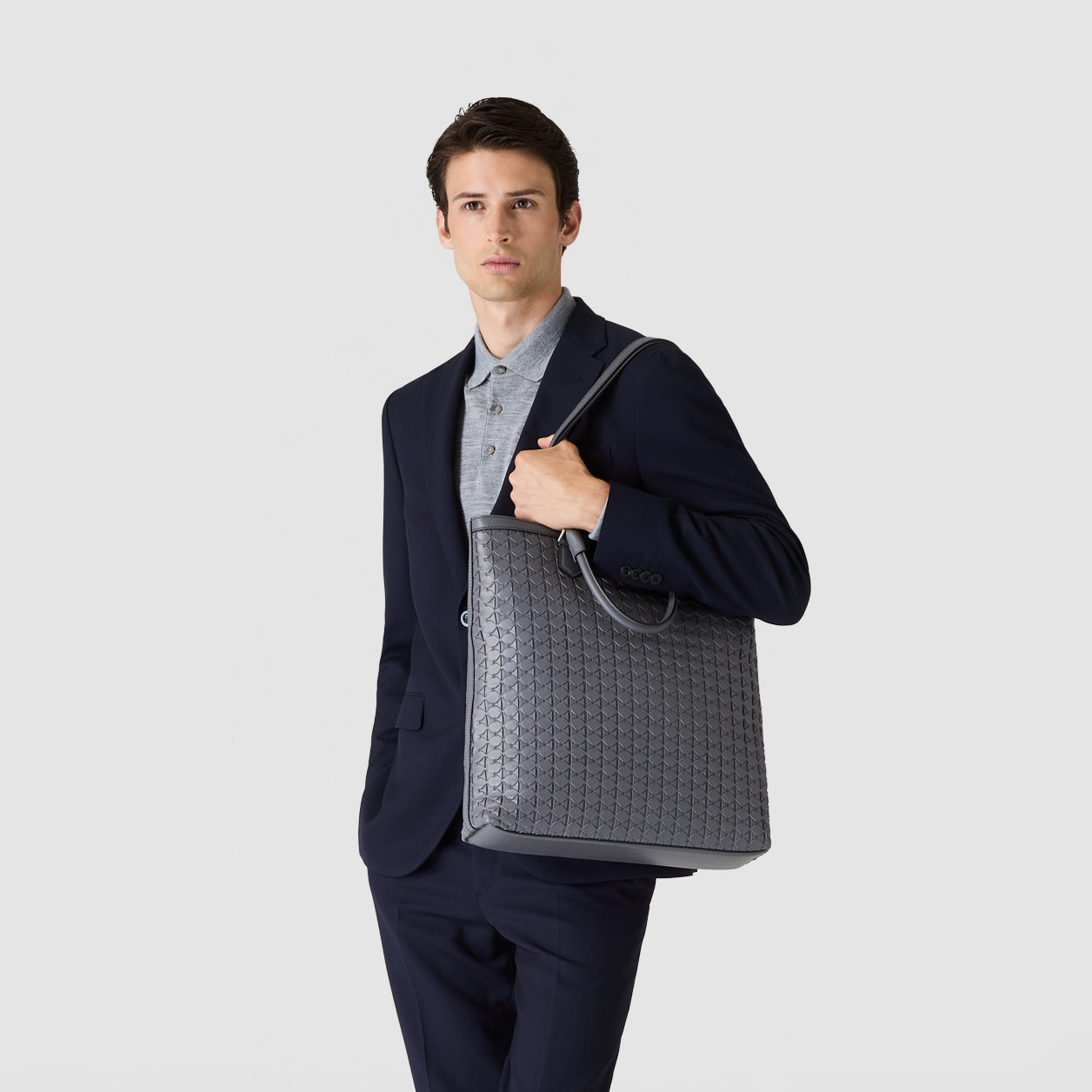 MOSAICOレザー シャドウ メンズDAYトートバッグ