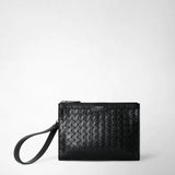 Clutch in mosaico - black