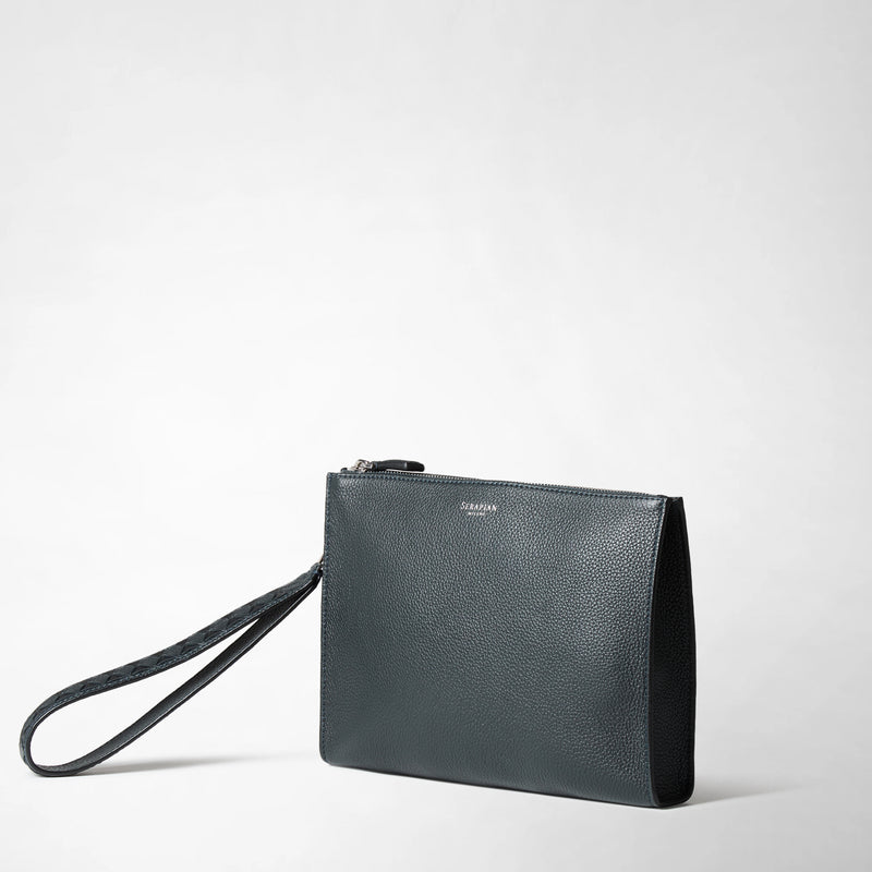 Clutch in mosaico - navy blue