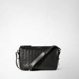 Tracolla east west in mosaico - black