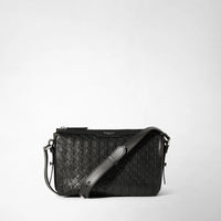 EAST WEST MESSENGER IN MOSAICO Black