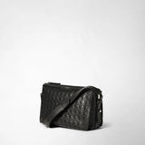 Tracolla east west in mosaico - black