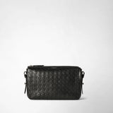 Tracolla east west in mosaico - black