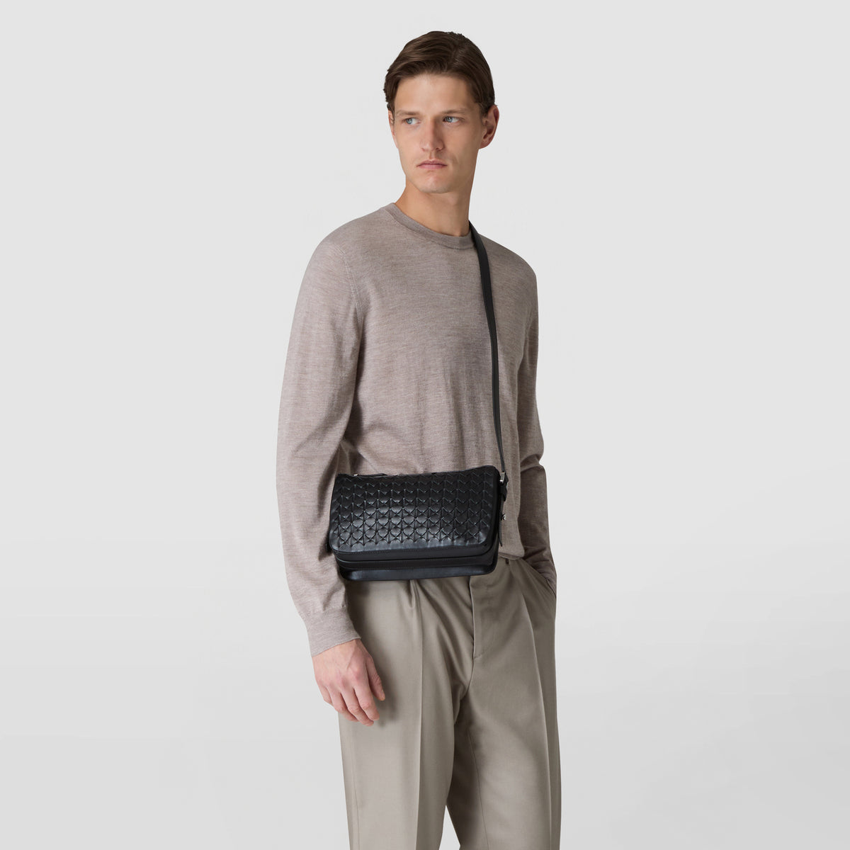 Rullar Uomo Pelle Sintetica Borsa a Tracolla Messenger Crossbody a Spalla Sacchetto Borsoni Sacche Lavoro, a Scuola, Sport, Ciclismo,Uso Quotidiano Borse Nero