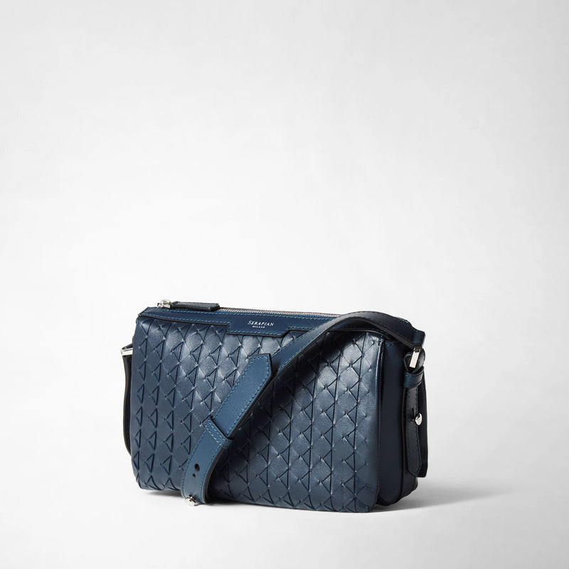 East west messenger in mosaico - navy blue