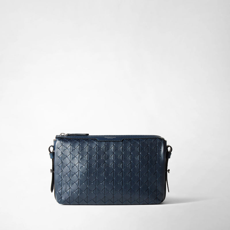 East west messenger in mosaico - navy blue