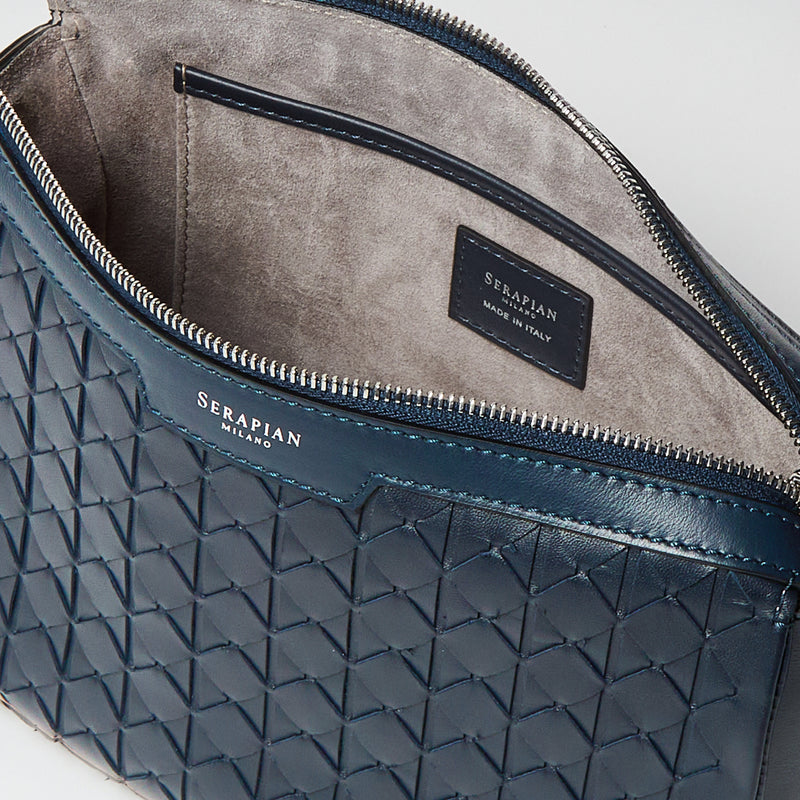 East west messenger in mosaico - navy blue