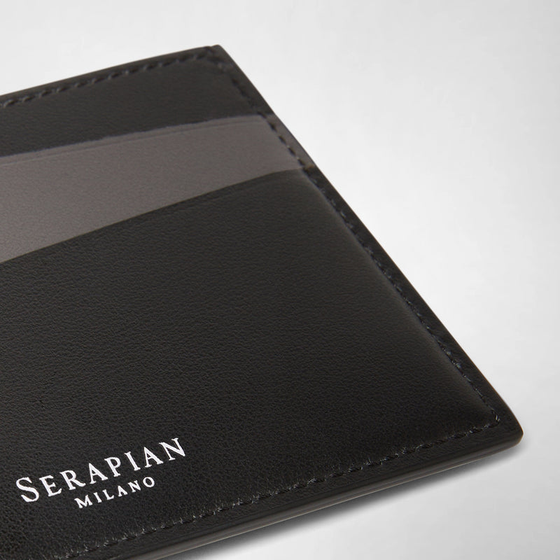 5-card holder in mosaico - black