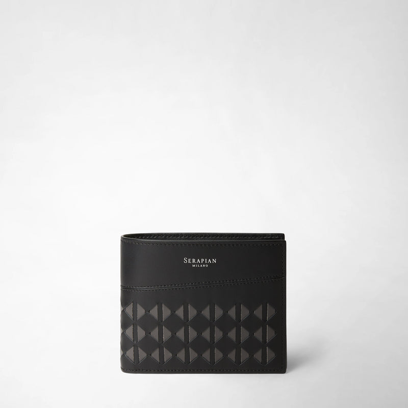 6-card billfold wallet in mosaico - black