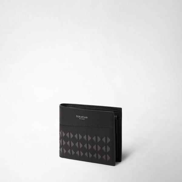 Brieftasche aus mosaico mit 6 karteneinsteckfachern - black