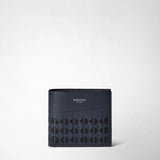 Mens bifold leather wallet in Mosaico navy blue