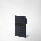 Zip card case in mosaico - navy blue