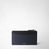 Zip card case in mosaico - navy blue