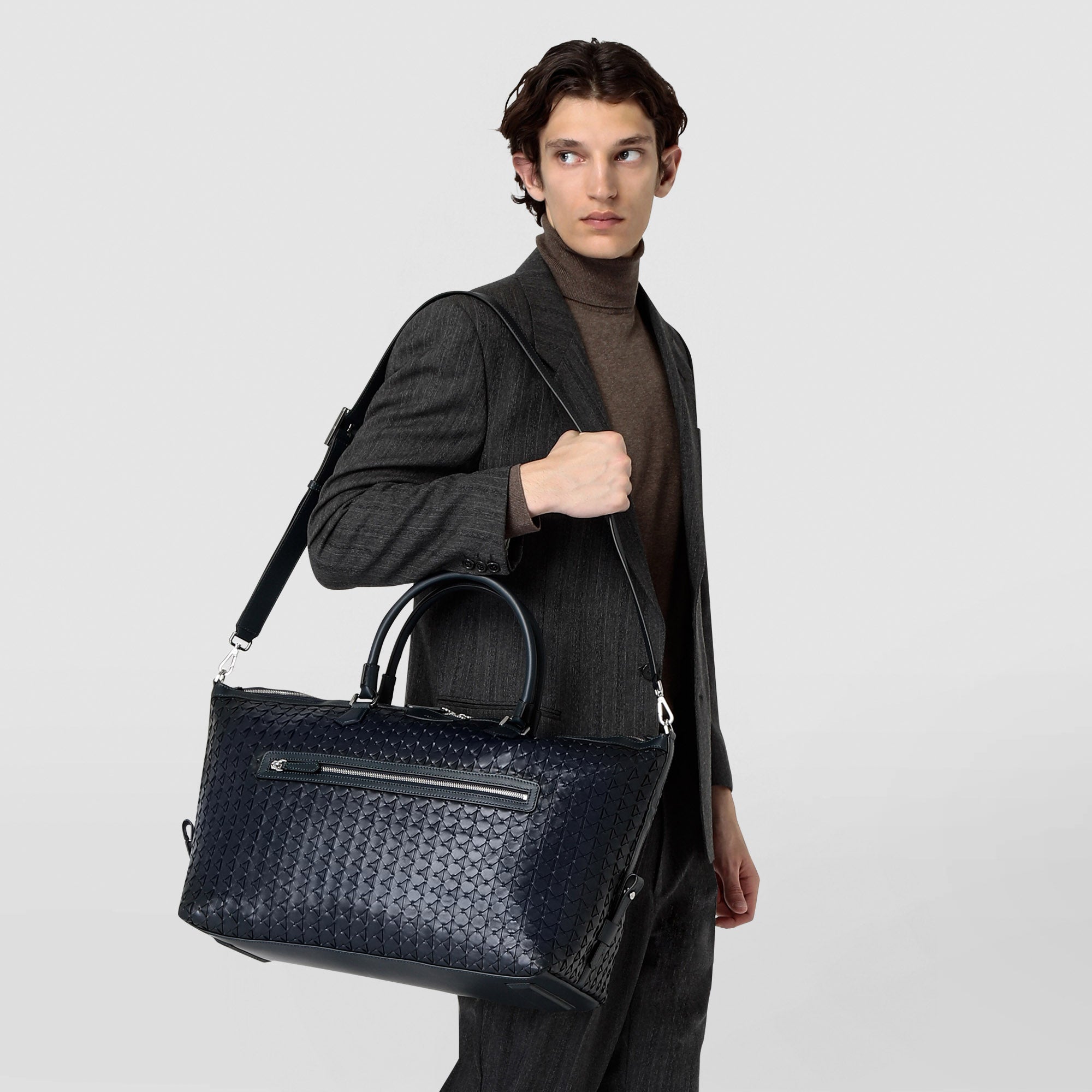 セラピアンモザイコ　ネイビーバック Travel bag in mosaico navy blue