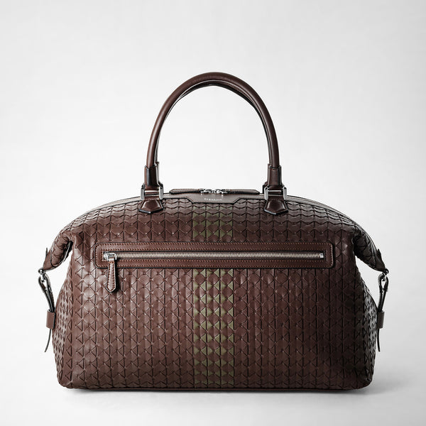 Travel bag in mosaico - coffee/kaki