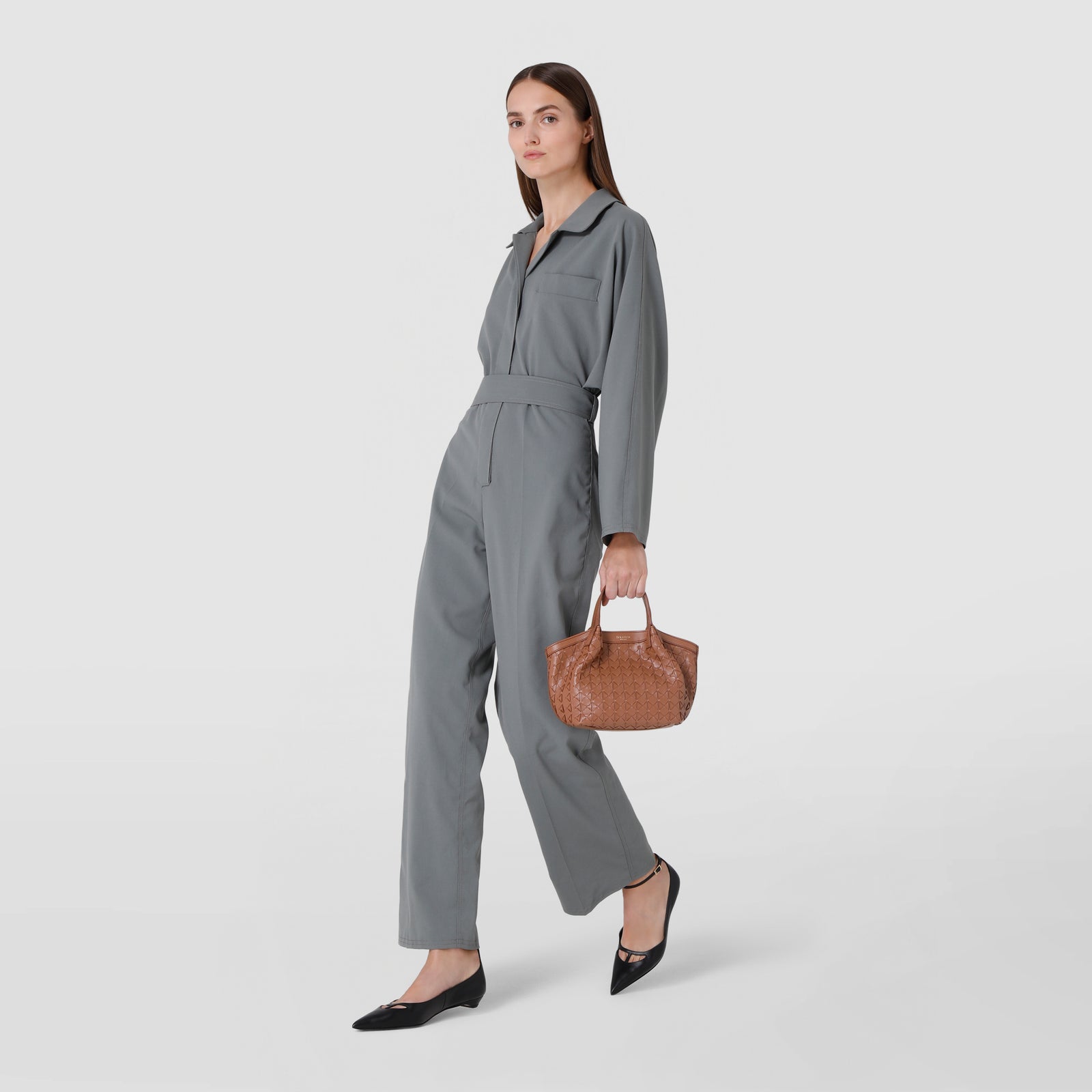 Mini secret bag in mosaico tan