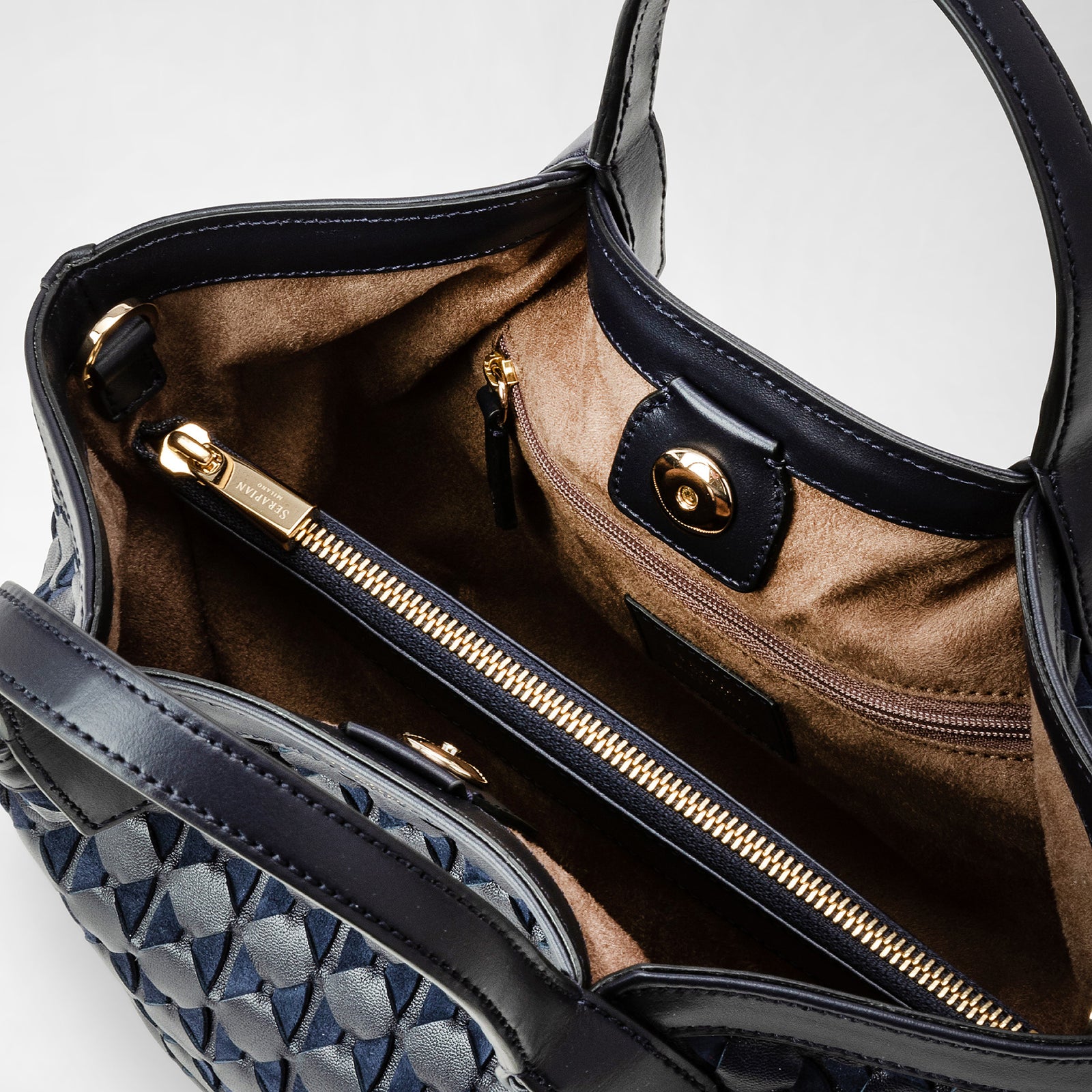 Mini Secret Bag in Mosaico Midnight Blue