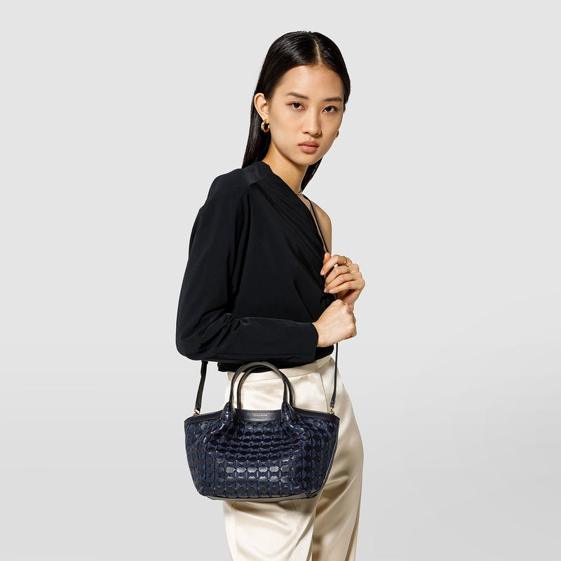 Mini secret bag in mosaico - midnight blue