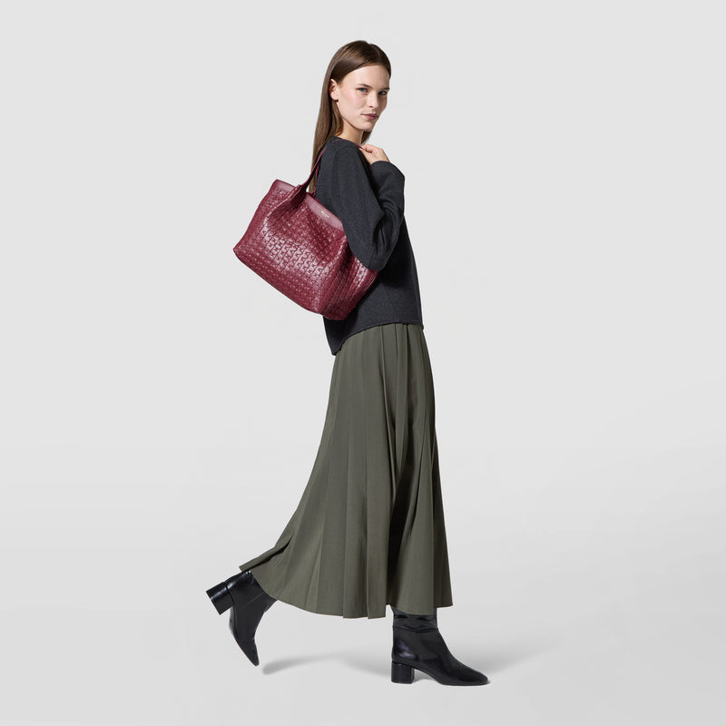 Small secret tote bag in mosaico - rosewood