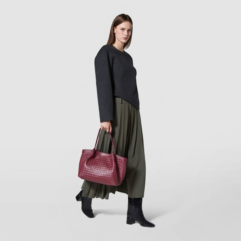 Small secret tote bag in mosaico - rosewood