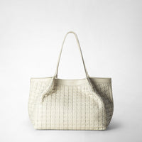 SMALL SECRET TOTE BAG IN MOSAICO Off-White