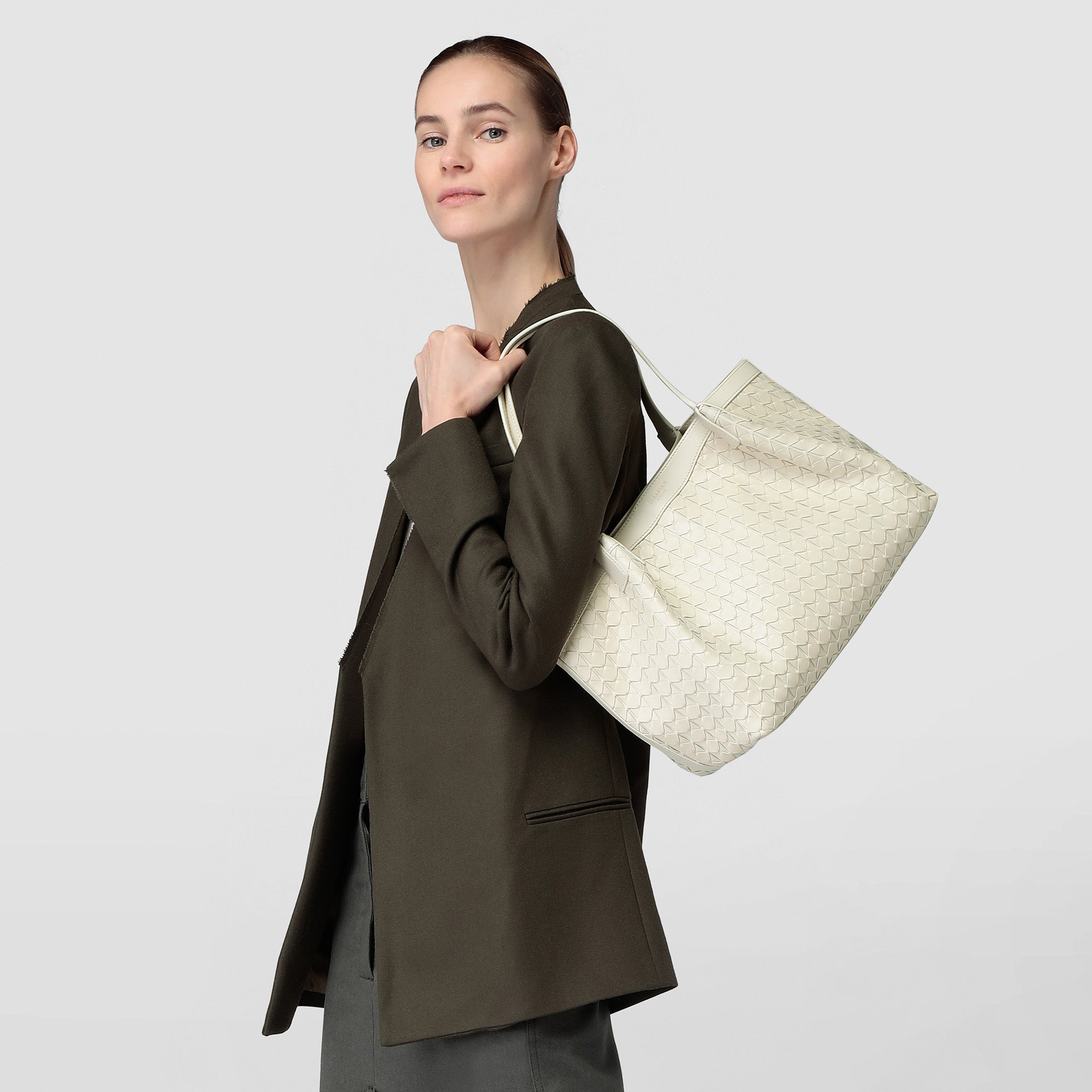 トートバッグ SERAPIAN SMALL SECRET TOTE BAG Small secret tote bag in mosaico off-white
