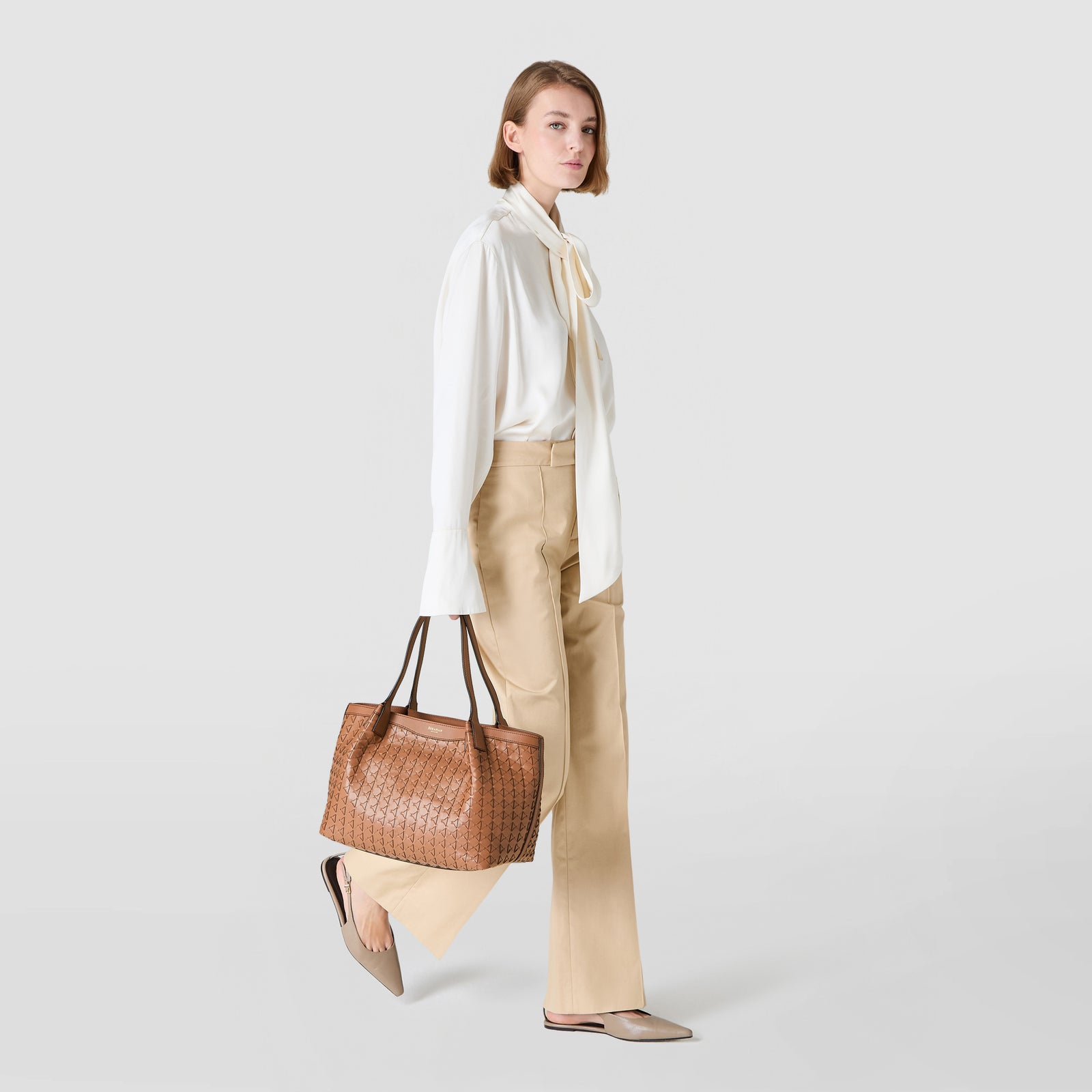 MOSAICO製スモールSECRETトートバッグ タン