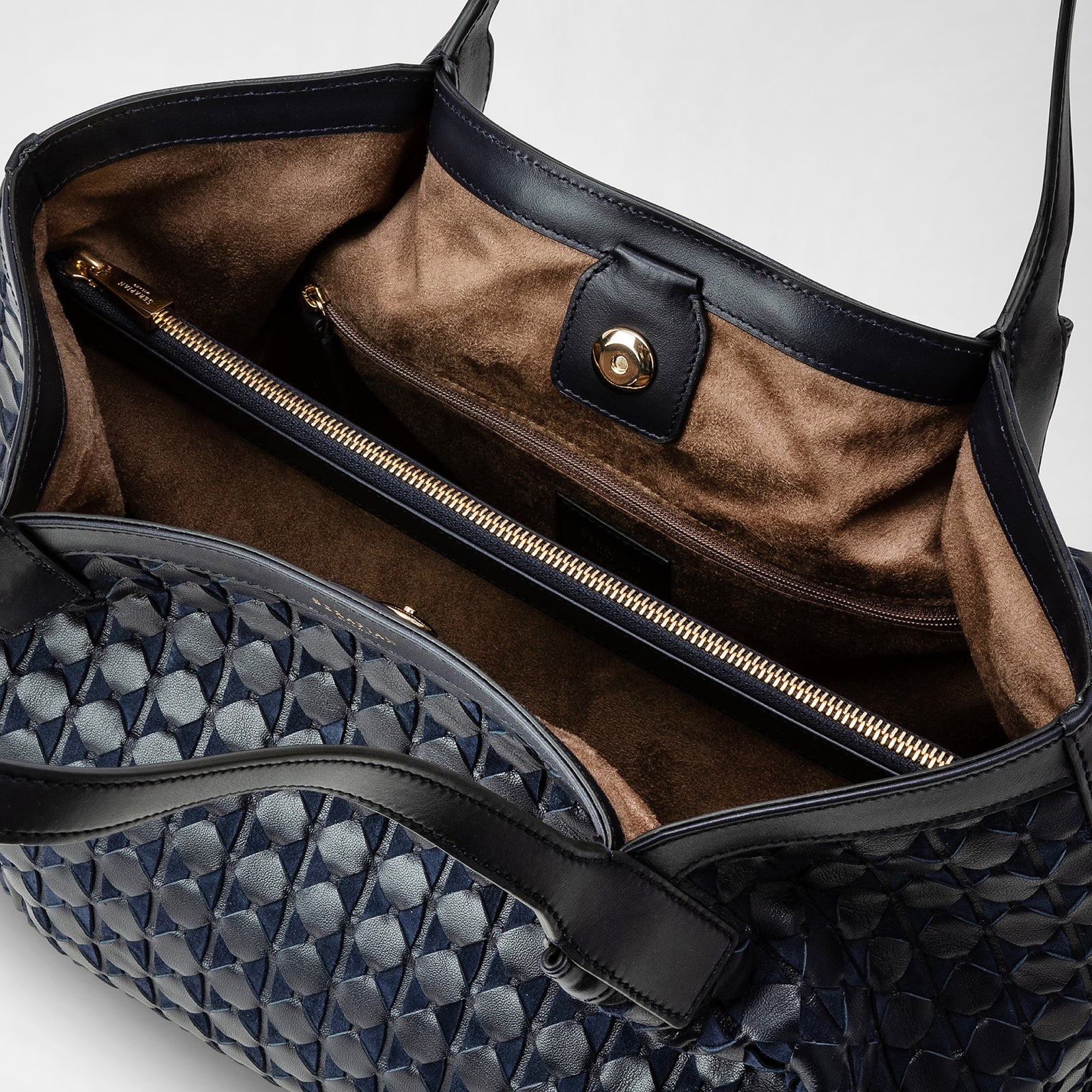 Small leather Secret tote bag​ midnight blue