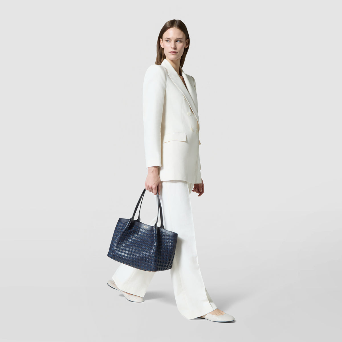 美品 セラピアン ミラノ SERAPIAN MILANO バッグ ホワイト SERAPIAN - 美品 セラピアン ミラノ SERAPIAN MILANO バッグ
