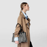 Small secret tote bag in mosaico - black/off-white