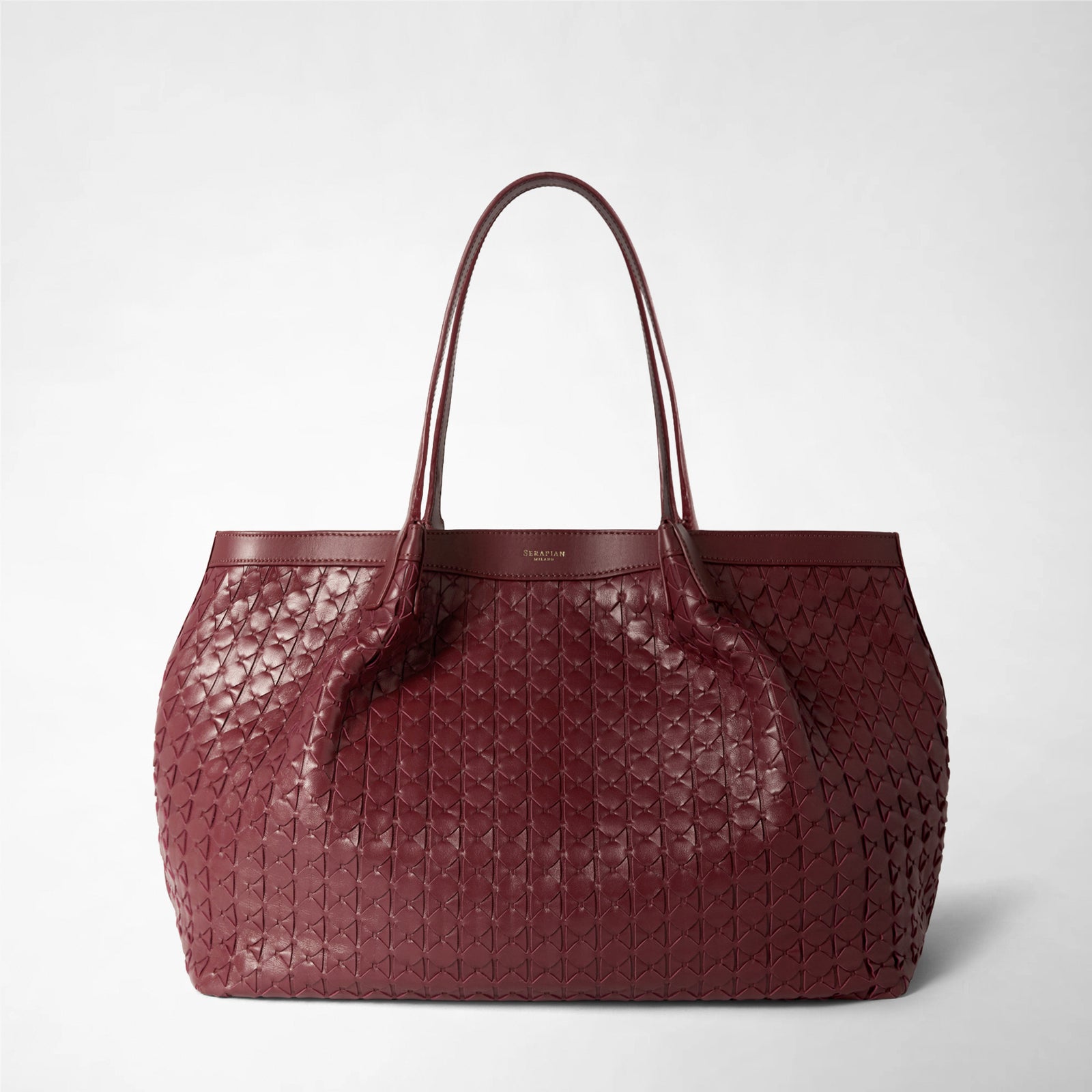 トートバッグ SERAPIAN SECRET MOSAICO TOTE BAG Secret tote bag in mosaico black