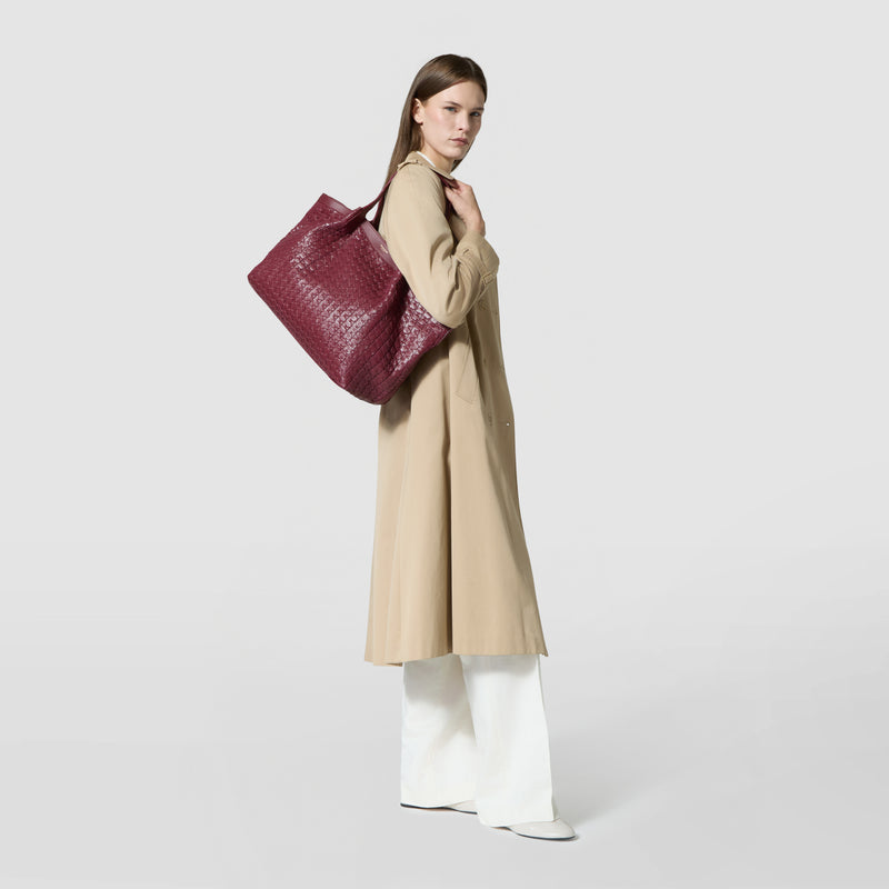 Secret tote bag in mosaico - rosewood