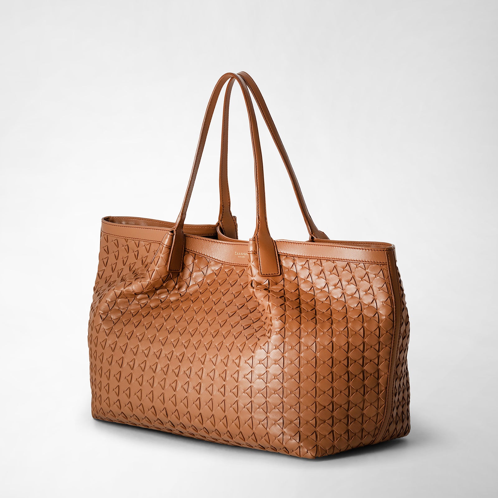 Secret tote bag in mosaico tan