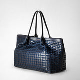 Secret tote bag in mosaico - midnight blue