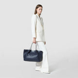 Secret tote bag in mosaico - midnight blue