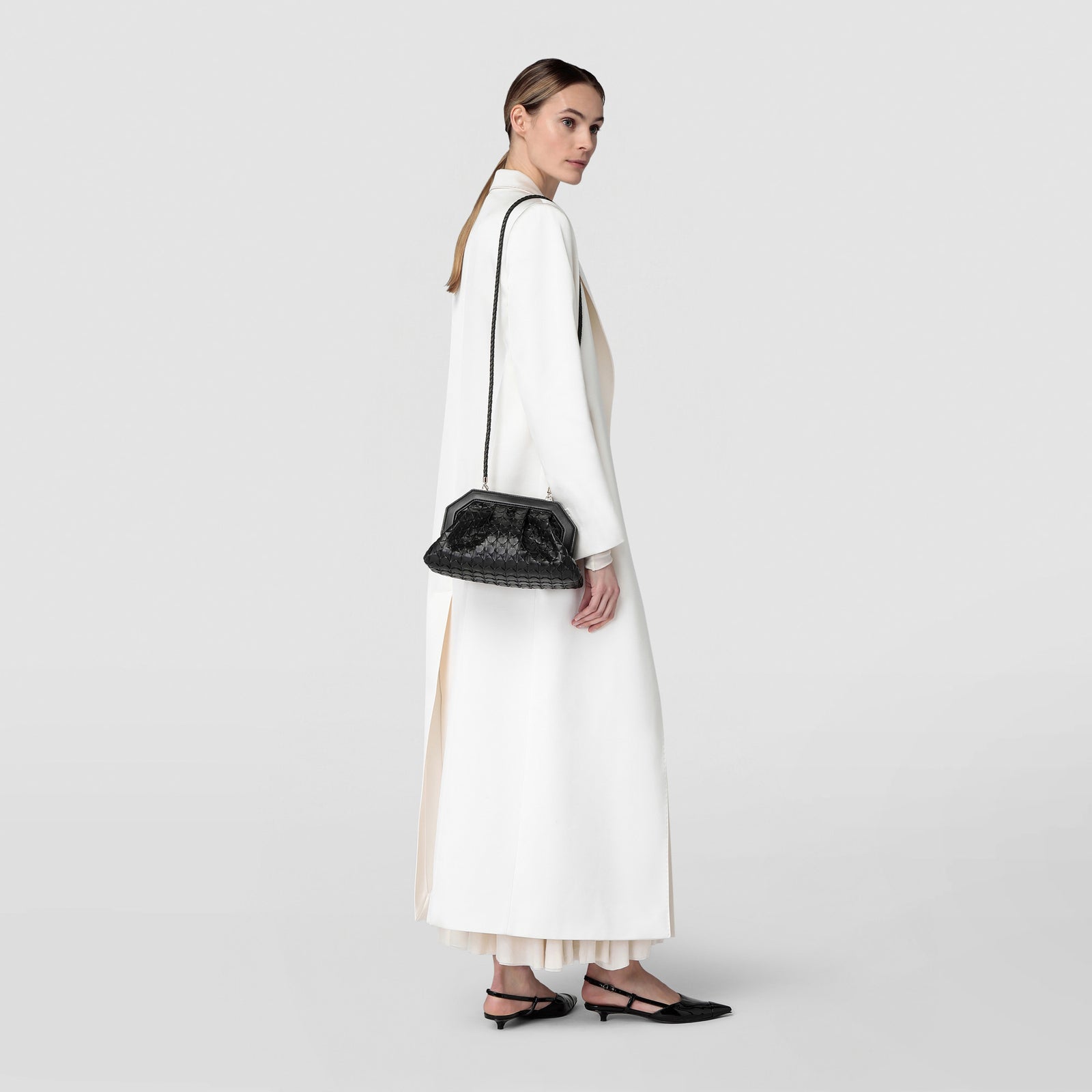 Secret clutch bag in mosaico black