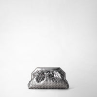 SECRET CLUTCH BAG IN MOSAICO Ruthenium