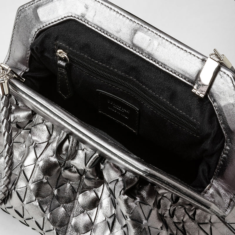 Secret clutch bag in mosaico - ruthenium