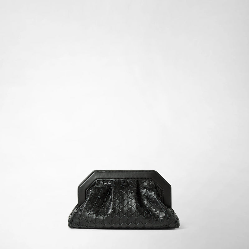 Secret clutch bag in mosaico - black