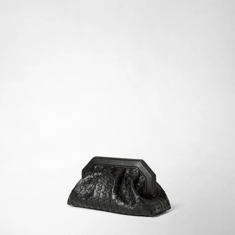 Secret clutch bag in mosaico - black