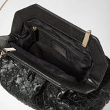 Secret clutch bag in mosaico - black