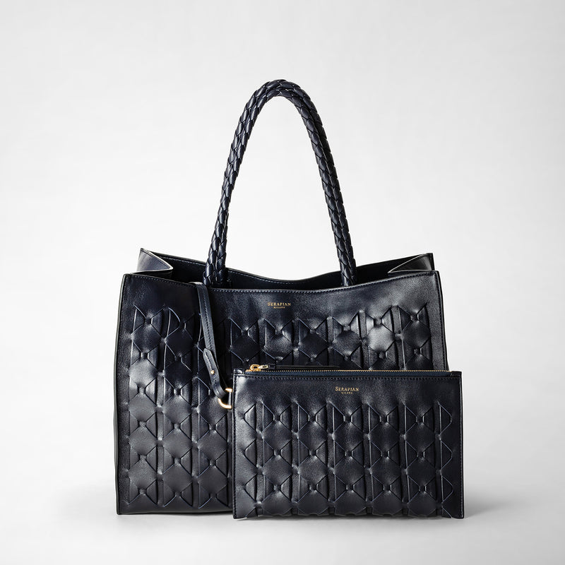  Korean made caiman crocodile tote bag for women (blue