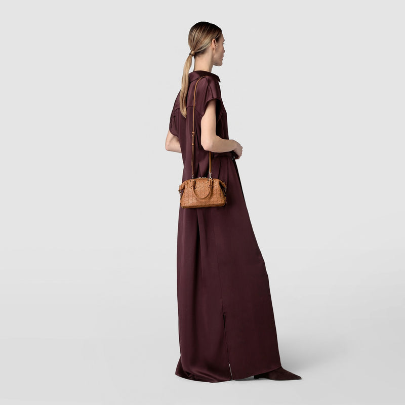 Mini anì bag in mosaico - tan
