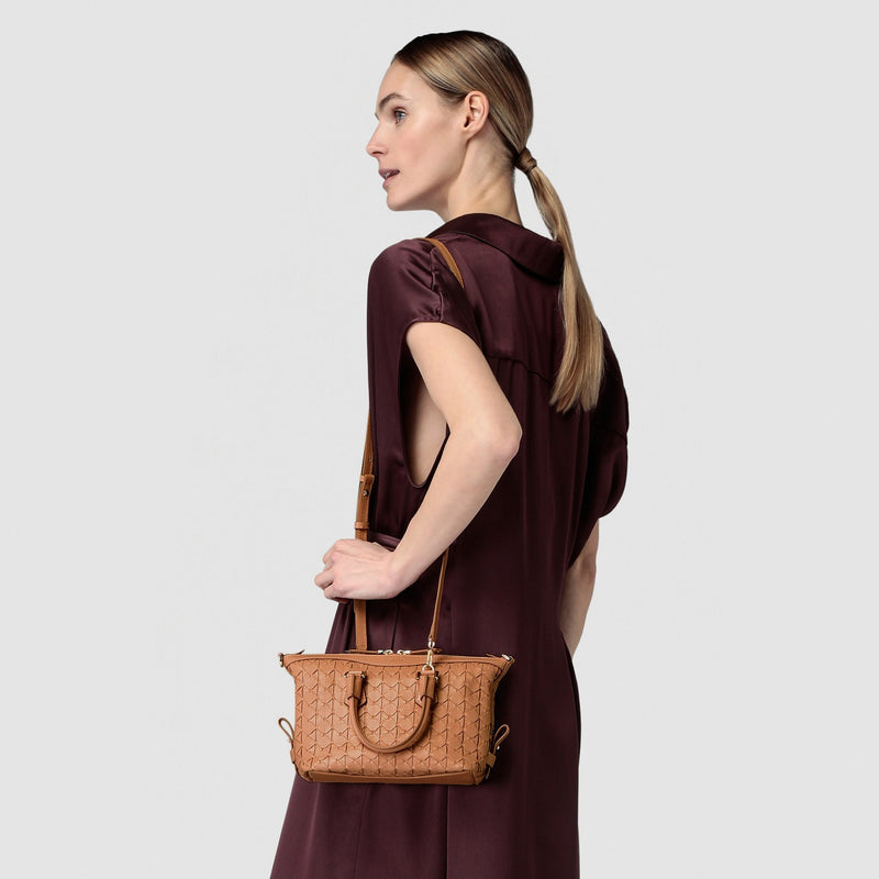 Mini anì bag in mosaico - tan