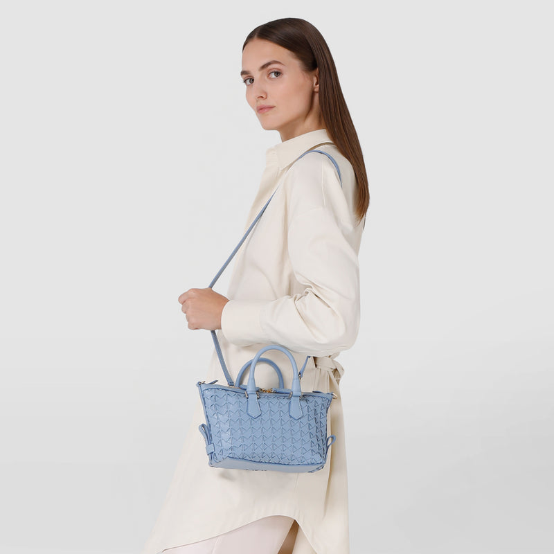 Mini anì bag in mosaico - cornflower