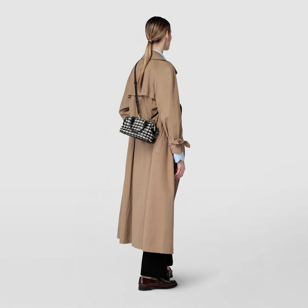 Mini anì bag in mosaico - black/off white