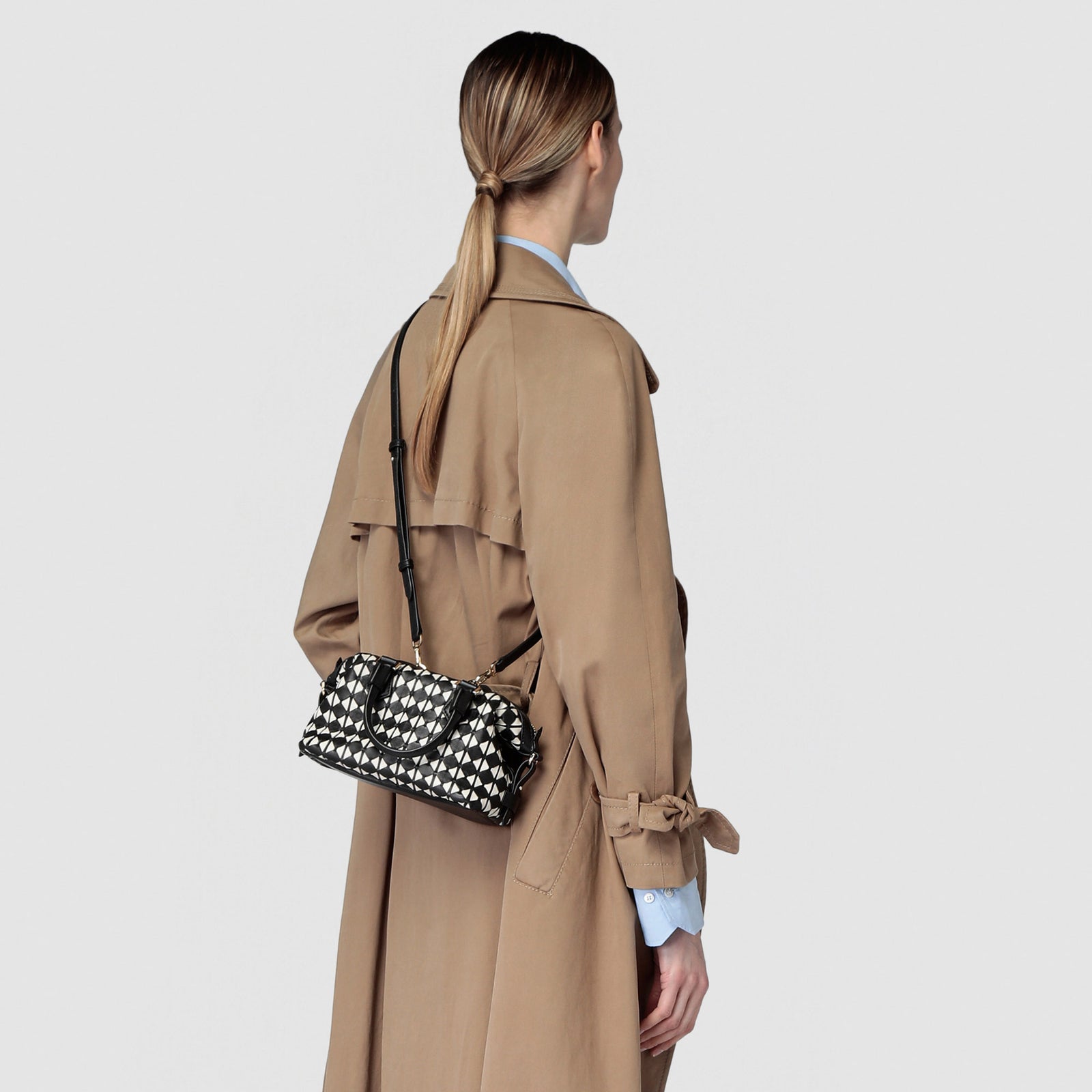 ショルダーバッグ・ポシェット SERAPIAN Ani small shoulder bag in Mosaico nappa Small leather shoulder bag in Mosaico off-white - Anì Bag